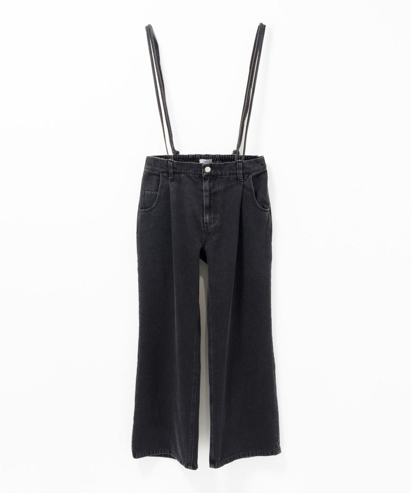 nAvy 毎日はきたくなるデニム「マイデニ」 サスペンダー付きワイドパンツ レディース商品画像-1