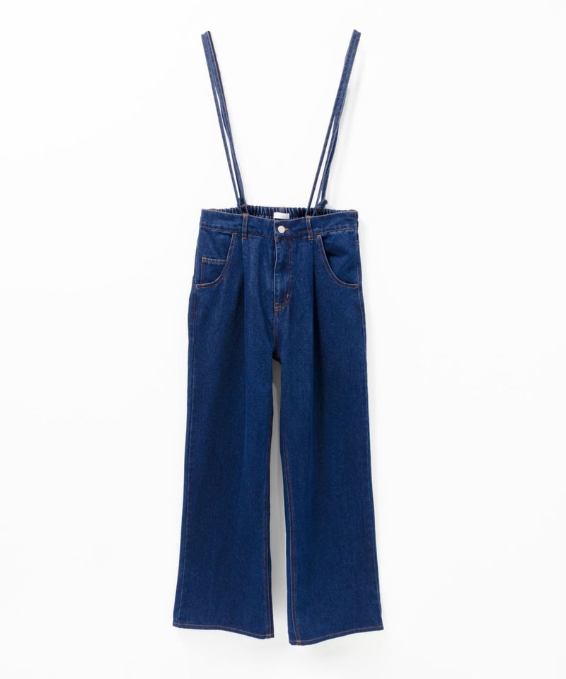 nAvy 毎日はきたくなるデニム「マイデニ」 サスペンダー付きワイドパンツ レディース商品画像-3