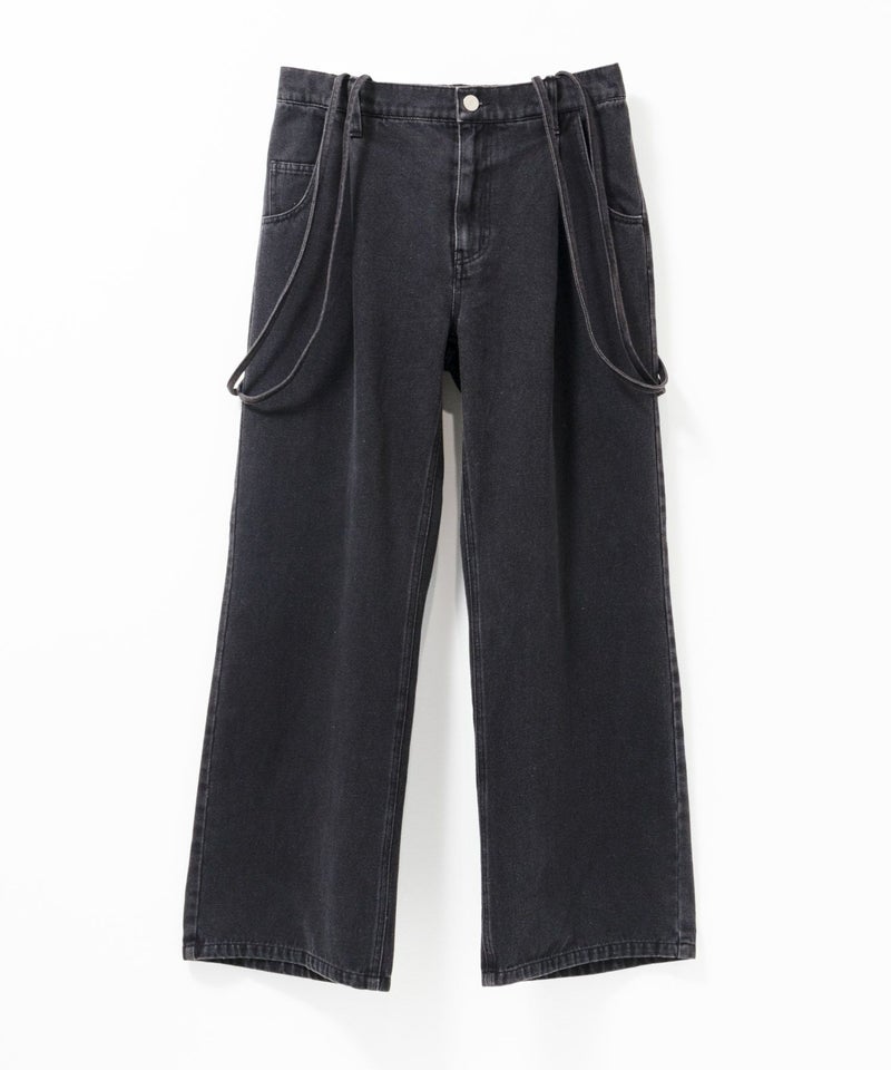 nAvy 毎日はきたくなるデニム「マイデニ」 サスペンダー付きワイドパンツ レディース商品画像-7