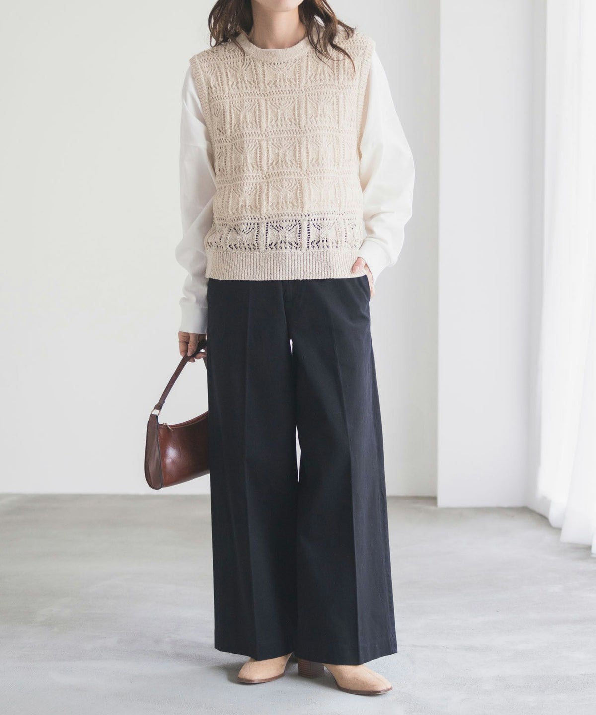 nAvy ワイドチノパンツ レディース