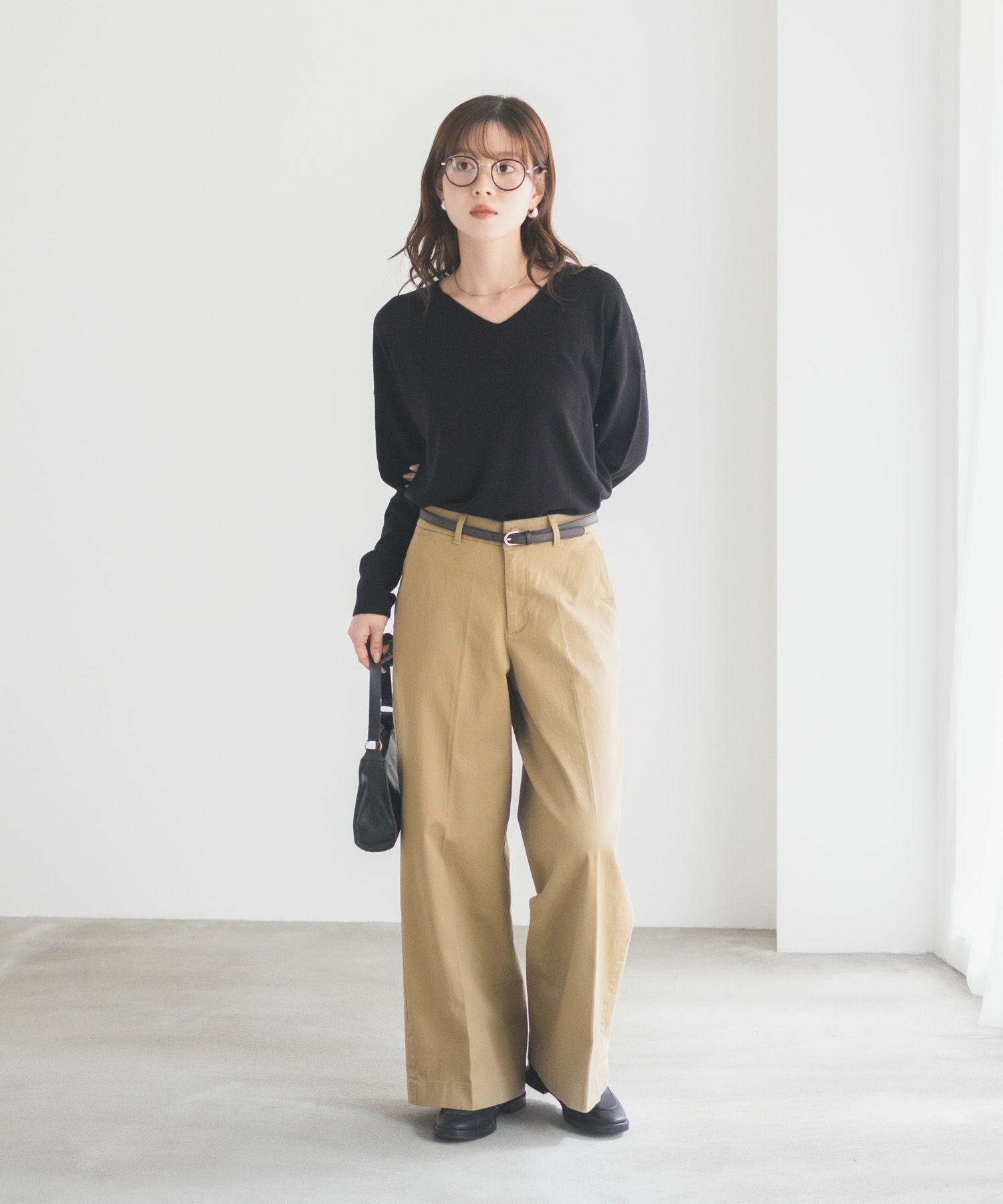 nAvy ワイドチノパンツ レディース