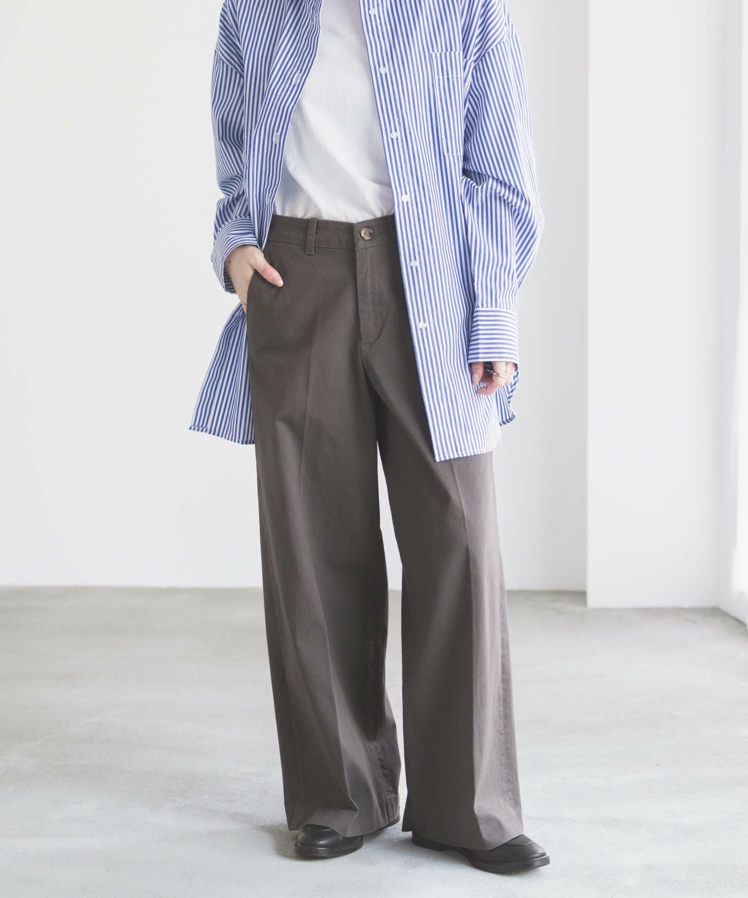 nAvy ワイドチノパンツ レディース