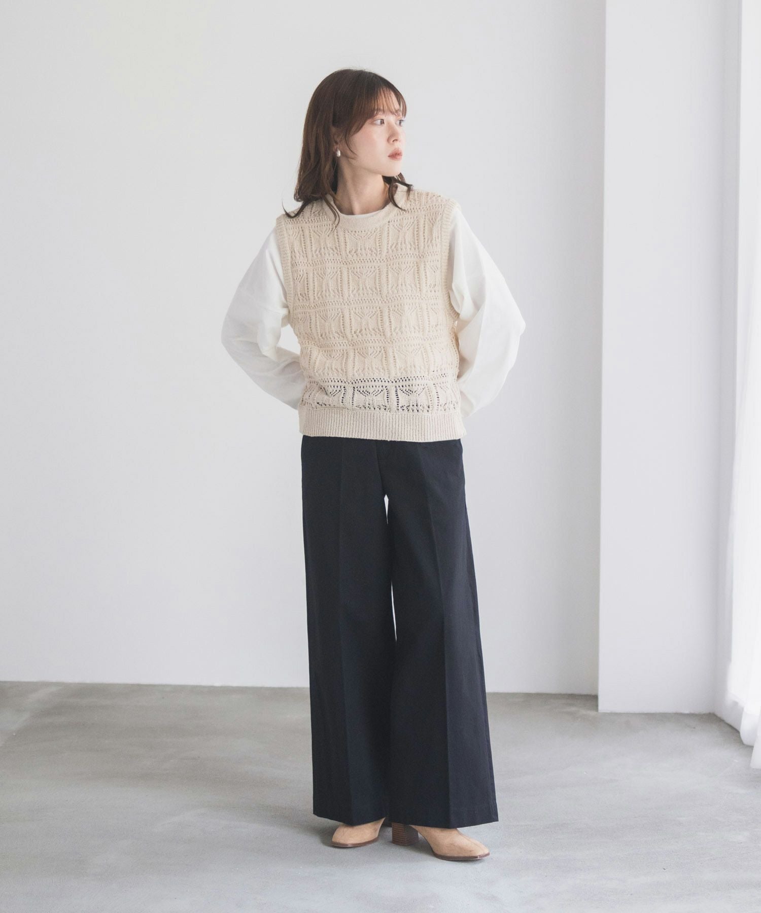 nAvy ワイドチノパンツ レディース