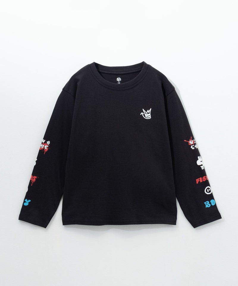 T-GRAPHICS 袖ロゴ長袖Tシャツ キッズ メール便 対応商品商品画像-1