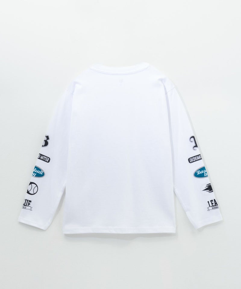 T-GRAPHICS  袖ロゴ長袖Tシャツ キッズ メール便 対応商品商品画像-4