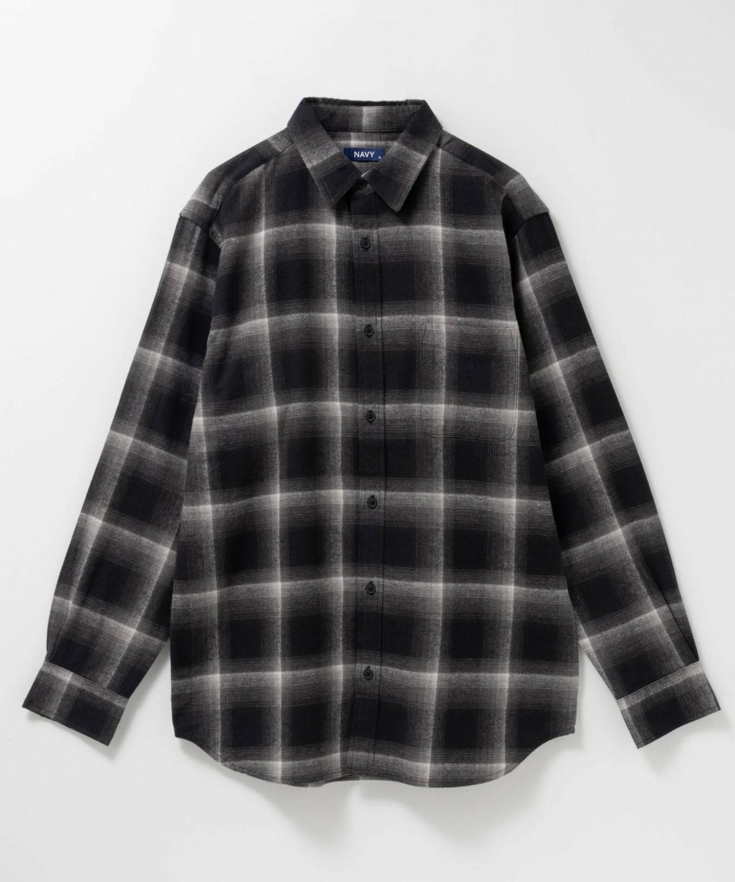 NAVY ソフトフランネルシャツ メンズ