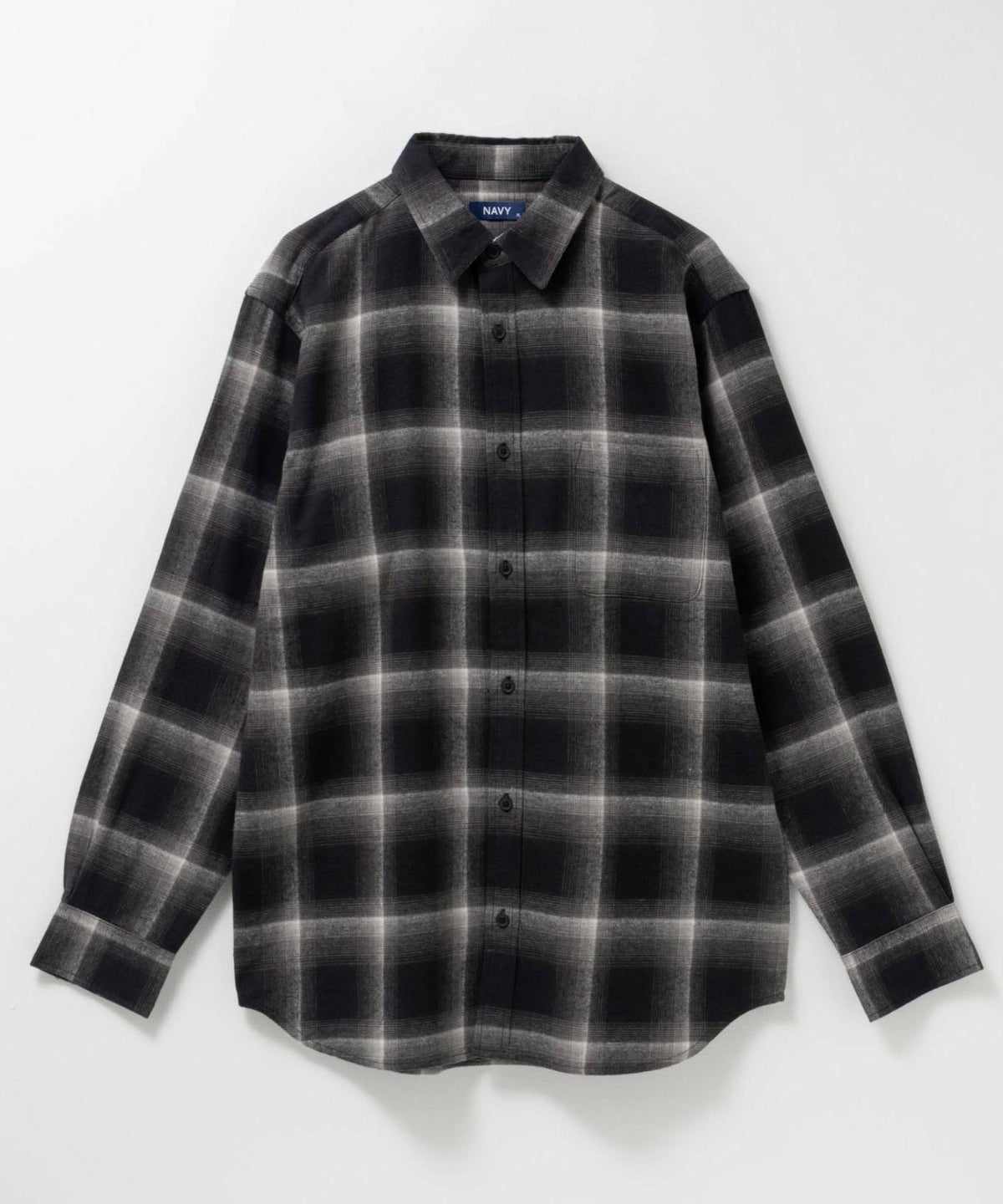 NAVY ソフトフランネルシャツ メンズ