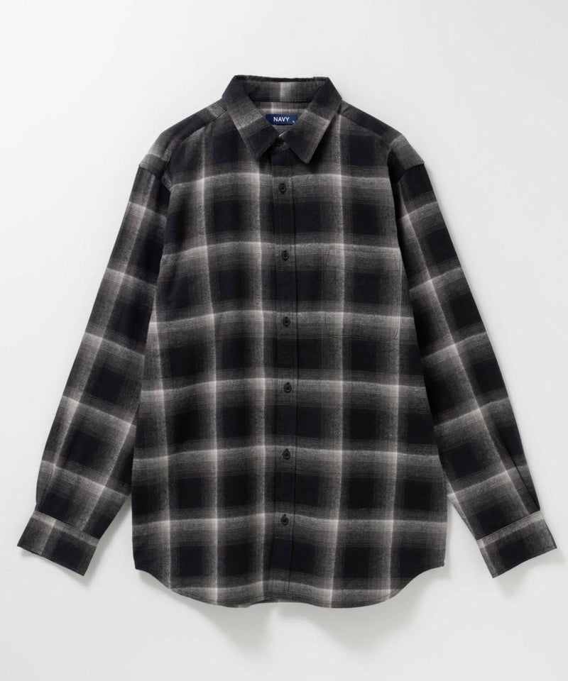 NAVY  ソフトフランネルシャツ メンズ商品画像-27