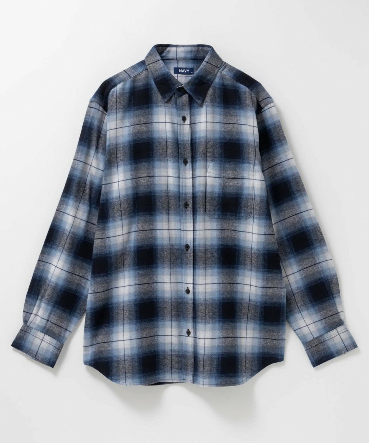 NAVY ソフトフランネルシャツ メンズ