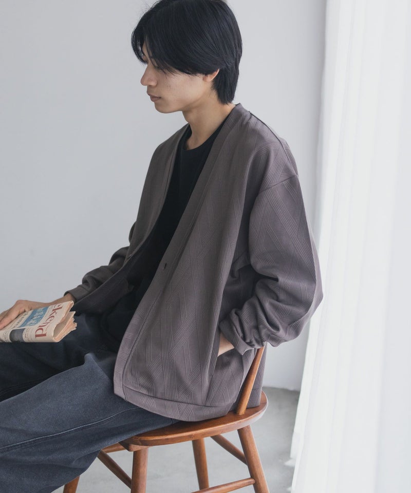 URBAN COLLECTION  ふくれジャガードカーディガン メンズ商品画像-3