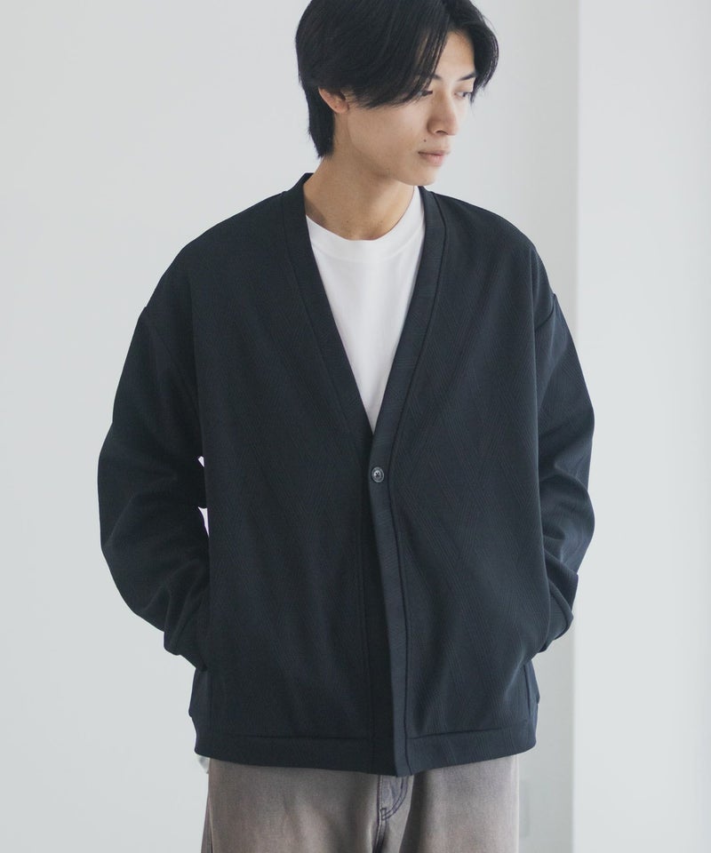 URBAN COLLECTION ふくれジャガードカーディガン メンズ商品画像-5