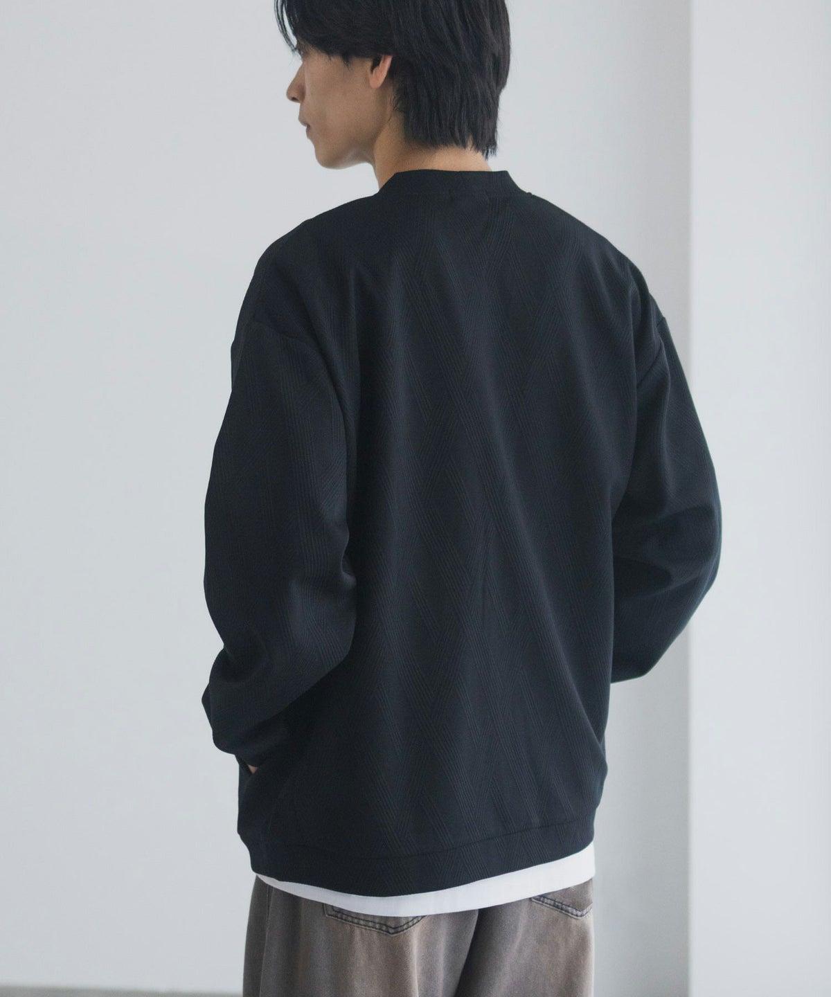 URBAN COLLECTION ふくれジャガードカーディガン メンズ