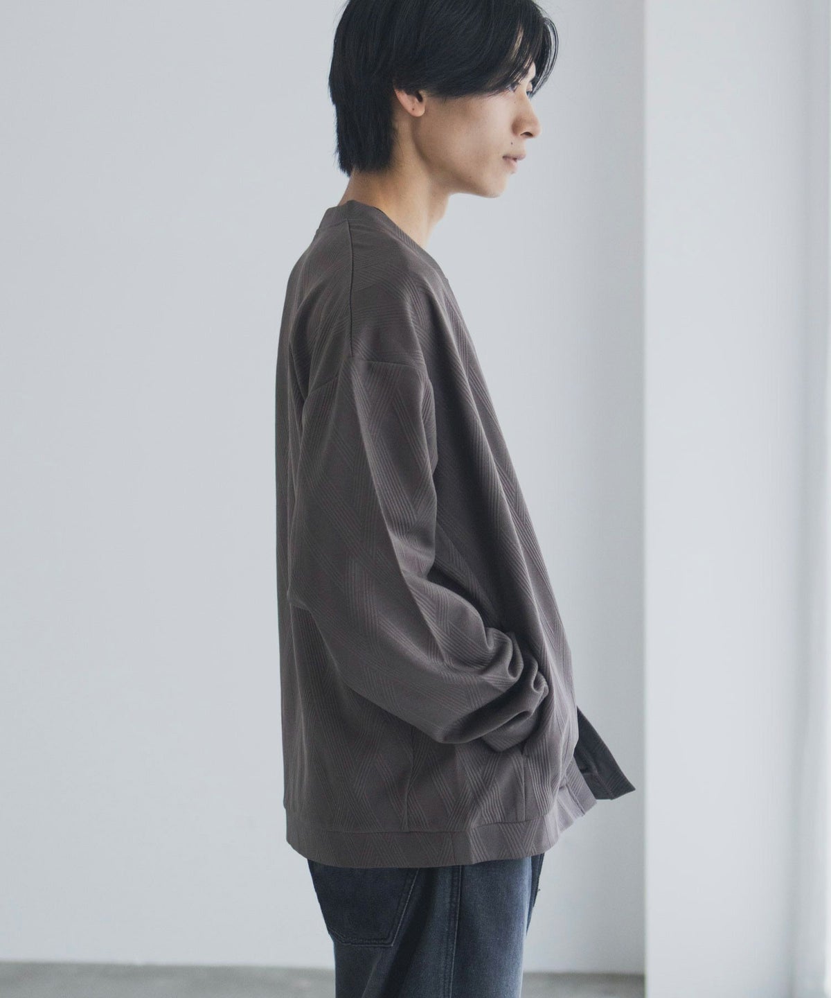 URBAN COLLECTION ふくれジャガードカーディガン メンズ