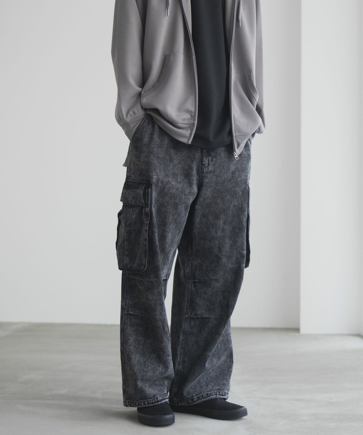 NAVY デニムカーゴパンツ メンズ