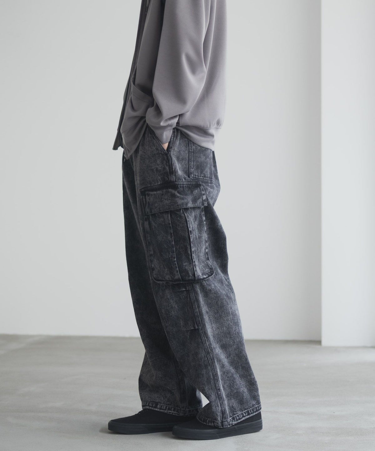 NAVY デニムカーゴパンツ メンズ