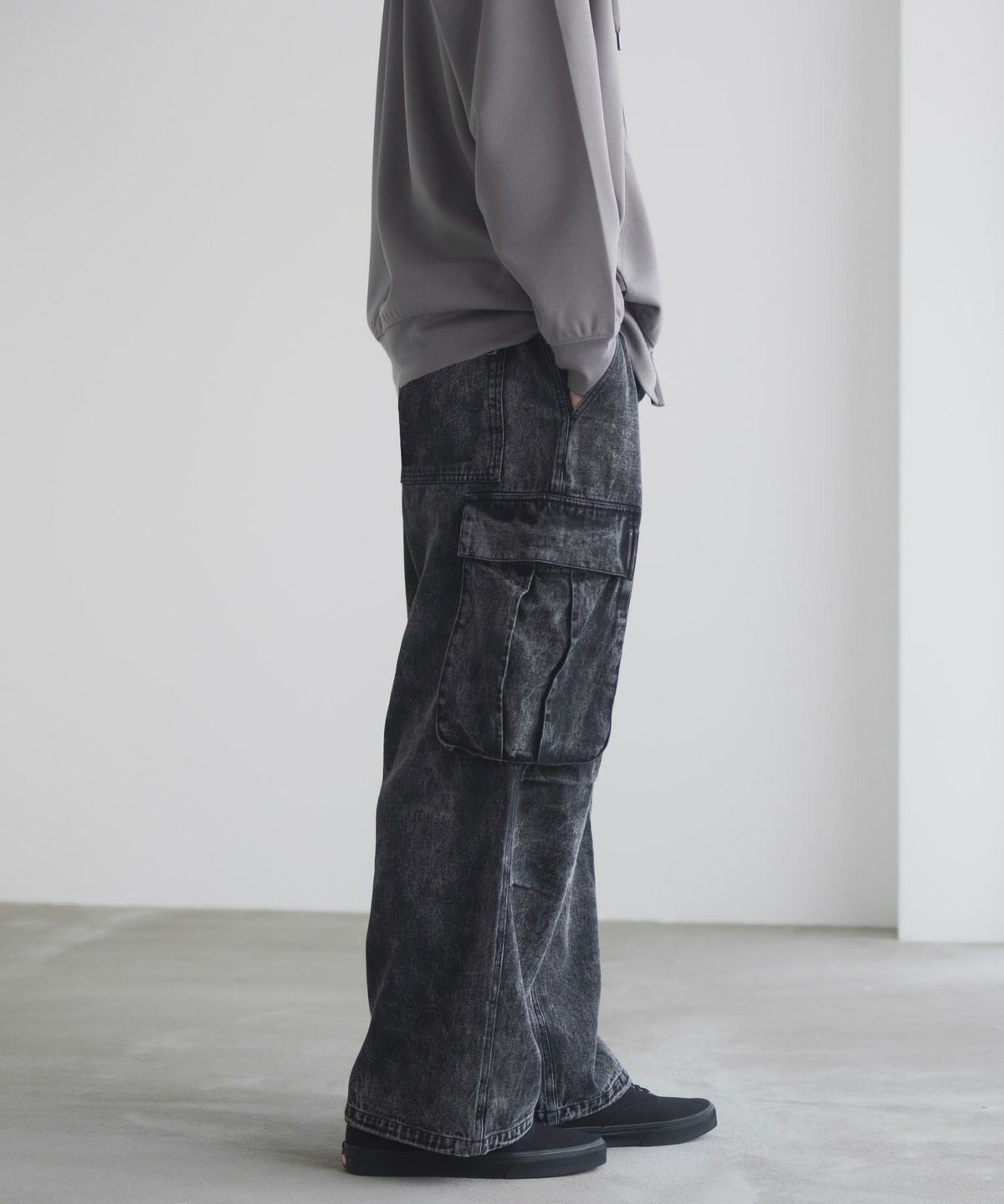 NAVY デニムカーゴパンツ メンズ