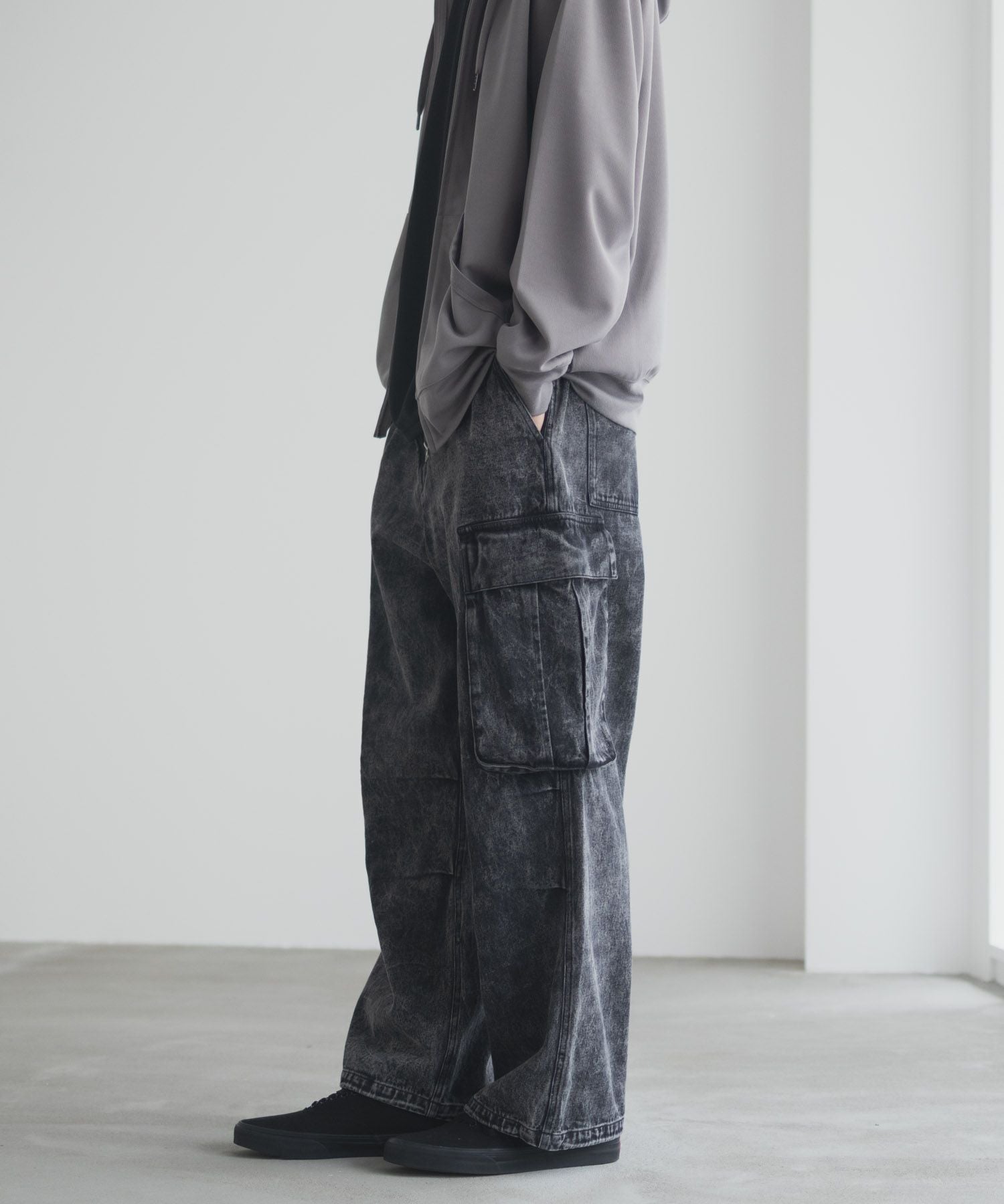 NAVY デニムカーゴパンツ メンズ