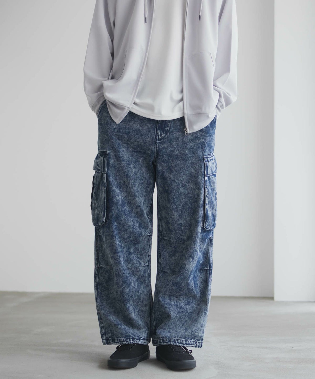 NAVY デニムカーゴパンツ メンズ