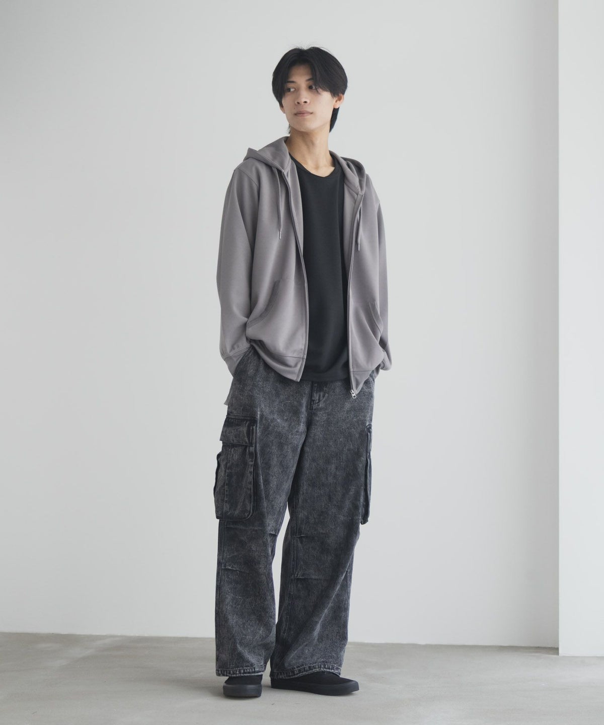 NAVY デニムカーゴパンツ メンズ