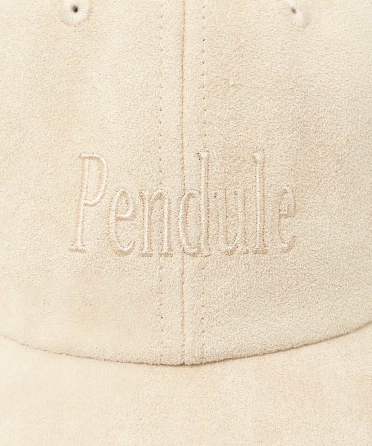 スエードロゴ刺繍キャップ レディース