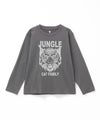 T-GRAPHICS  カレッジ風アニマル長袖Tシャツ キッズ メール便 対応商品商品サムネイル-1