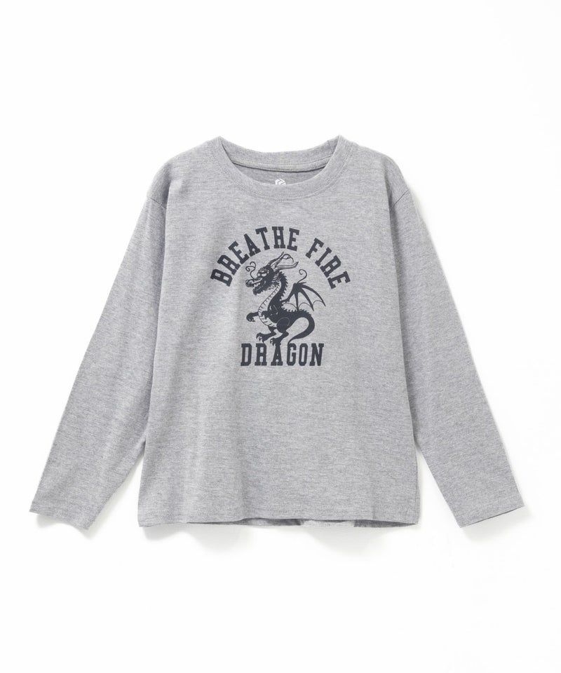 T-GRAPHICS カレッジ風アニマル長袖Tシャツ キッズ メール便 対応商品商品画像-3