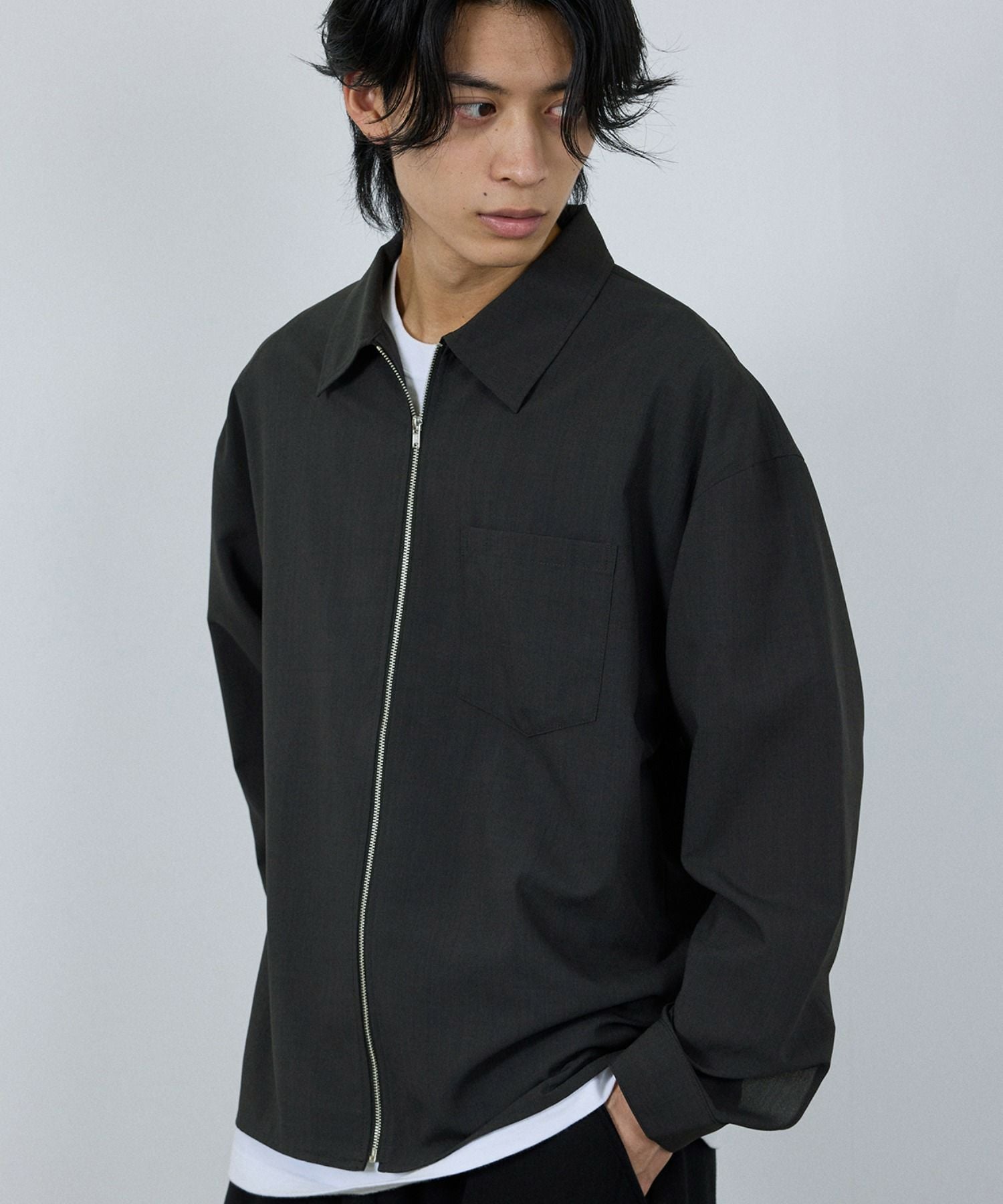 URBAN COLLECTION AIR Smoosy ジップシャツ メンズ