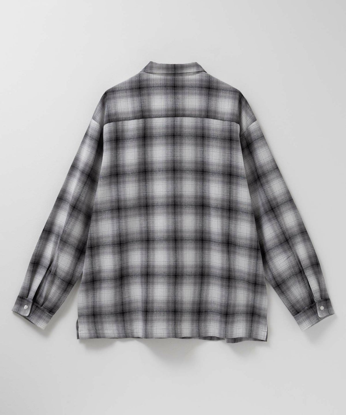 NAVY オンブレチェックレギュラーカラーシャツ メンズ