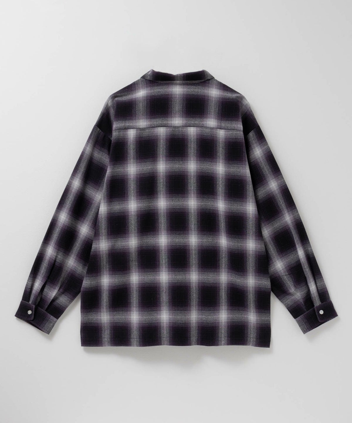 NAVY オンブレチェックレギュラーカラーシャツ メンズ