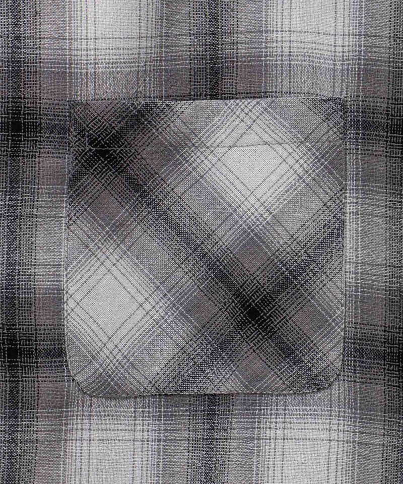 NAVY  オンブレチェックレギュラーカラーシャツ メンズ商品画像-7