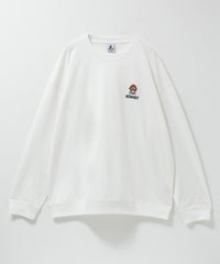 ひげスラブ天竺長袖Tシャツ メンズ