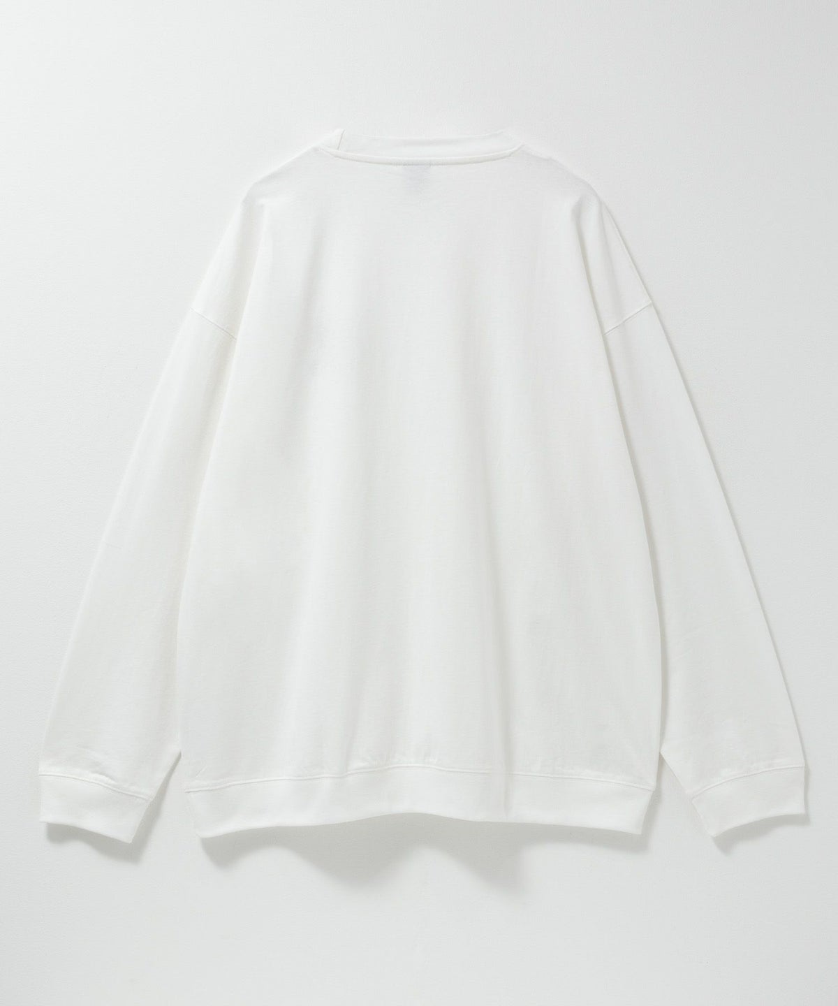 ひげスラブ天竺長袖Tシャツ メンズ