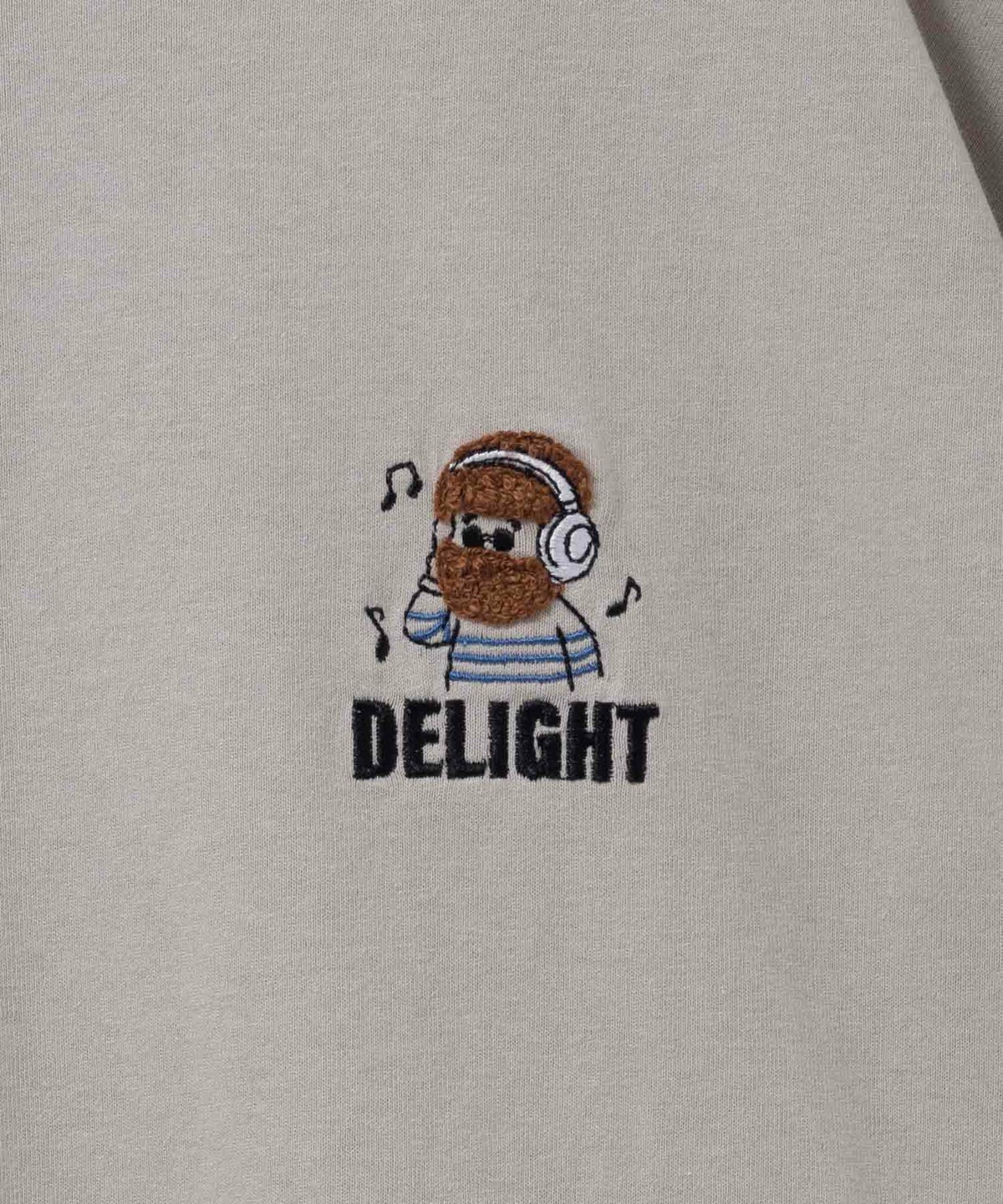 ひげスラブ天竺長袖Tシャツ メンズ