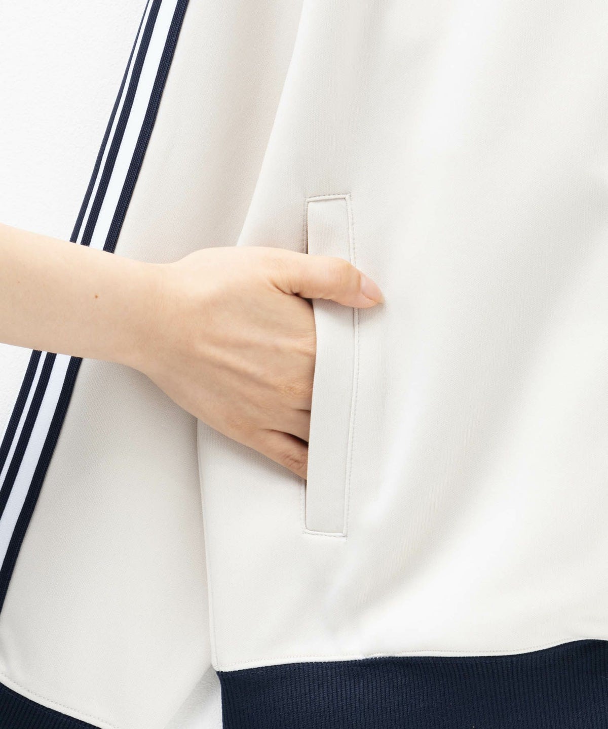 DISCUS ポンチ素材 ワンポイントトラックジャケット メンズ