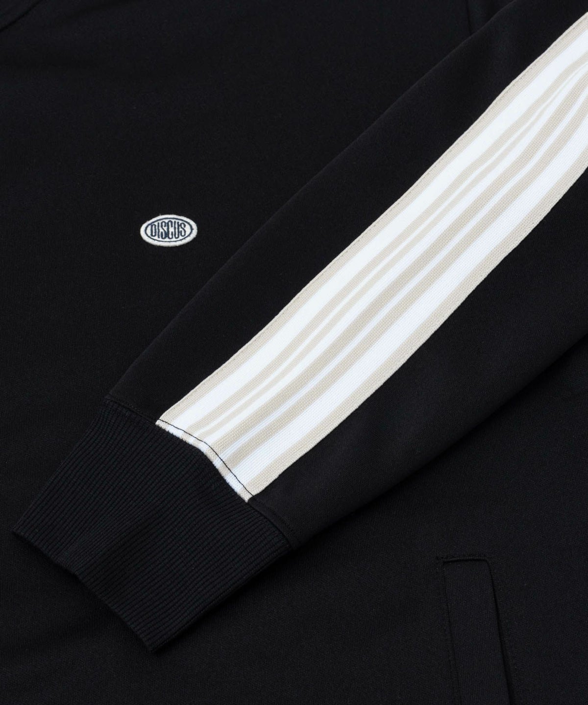DISCUS ポンチ素材 ワンポイントトラックジャケット メンズ