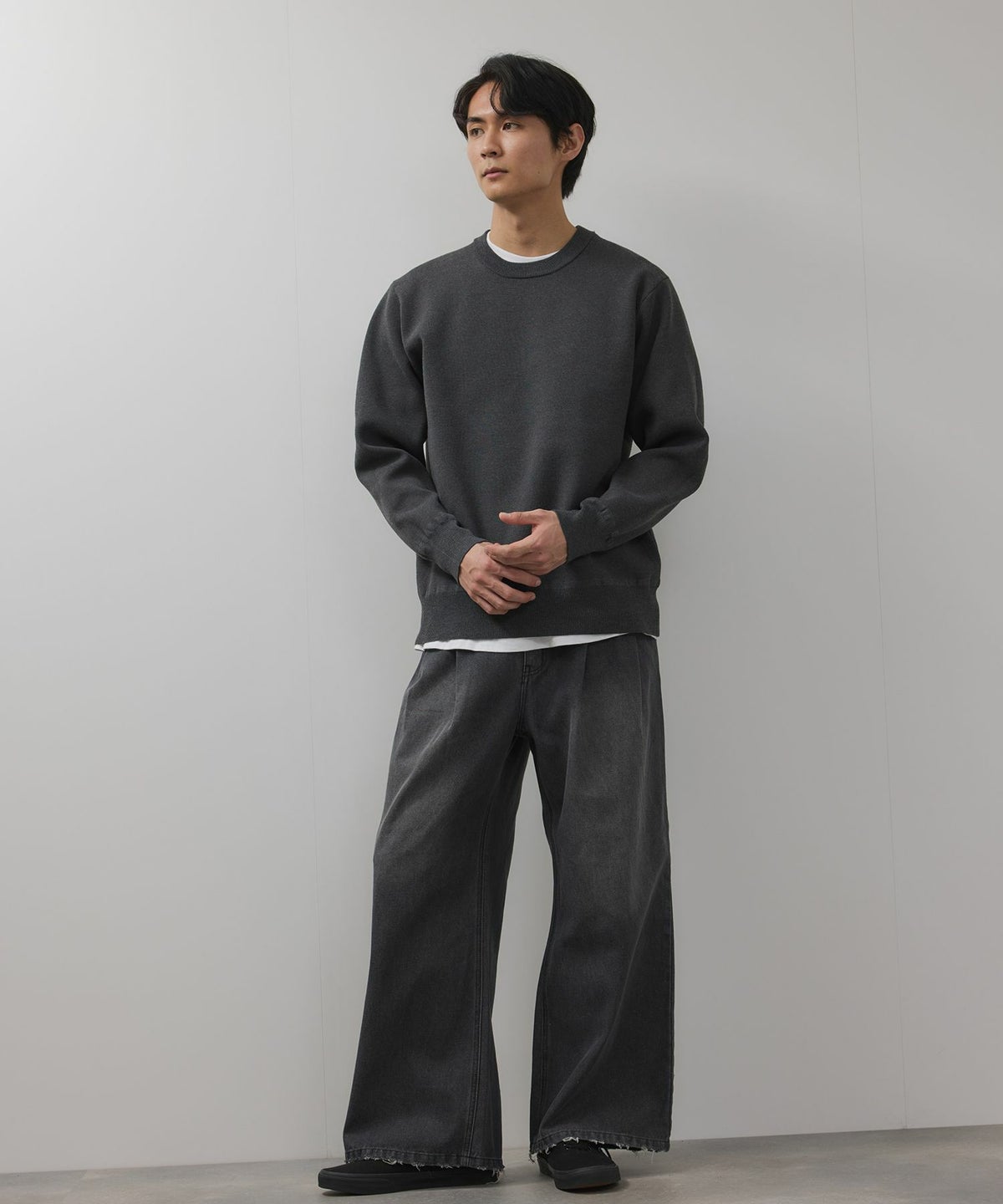 【WEB限定】デニムツータックワイドパンツ メンズ