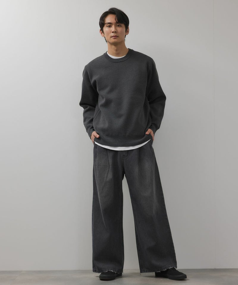 【WEB限定】デニムツータックワイドパンツ メンズ商品画像-7