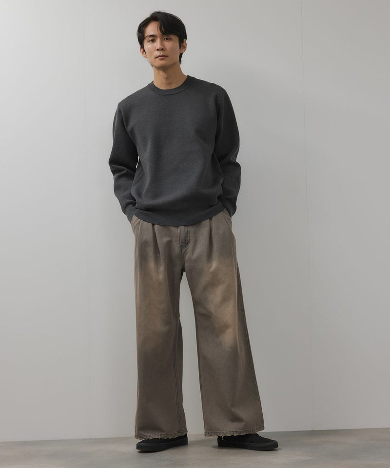 【WEB限定】デニムツータックワイドパンツ メンズ商品画像-12