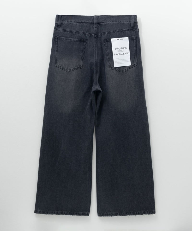 【WEB限定】デニムツータックワイドパンツ メンズ商品画像-14