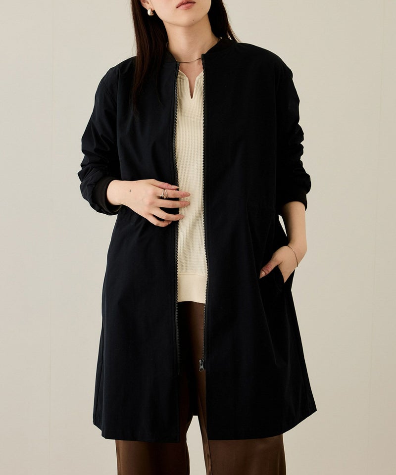 [値下げ]nAvy リブロングブルゾン レディース商品画像-2