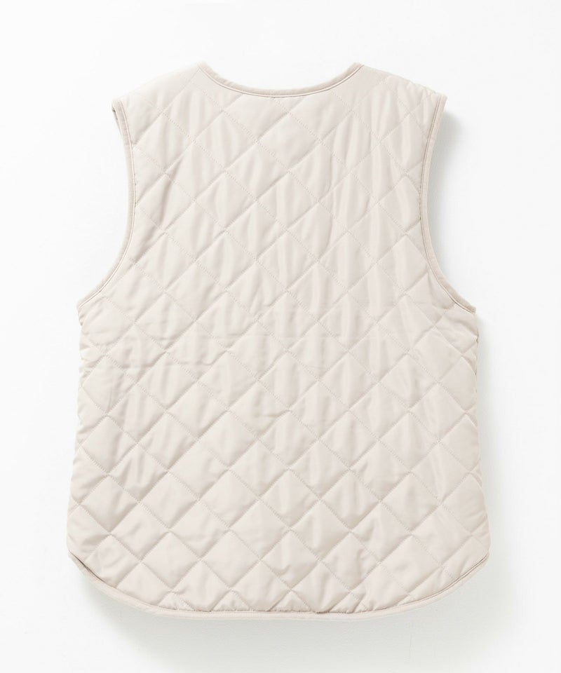 NAVY ボア×タフタリバーシブルベスト レディース商品画像-17