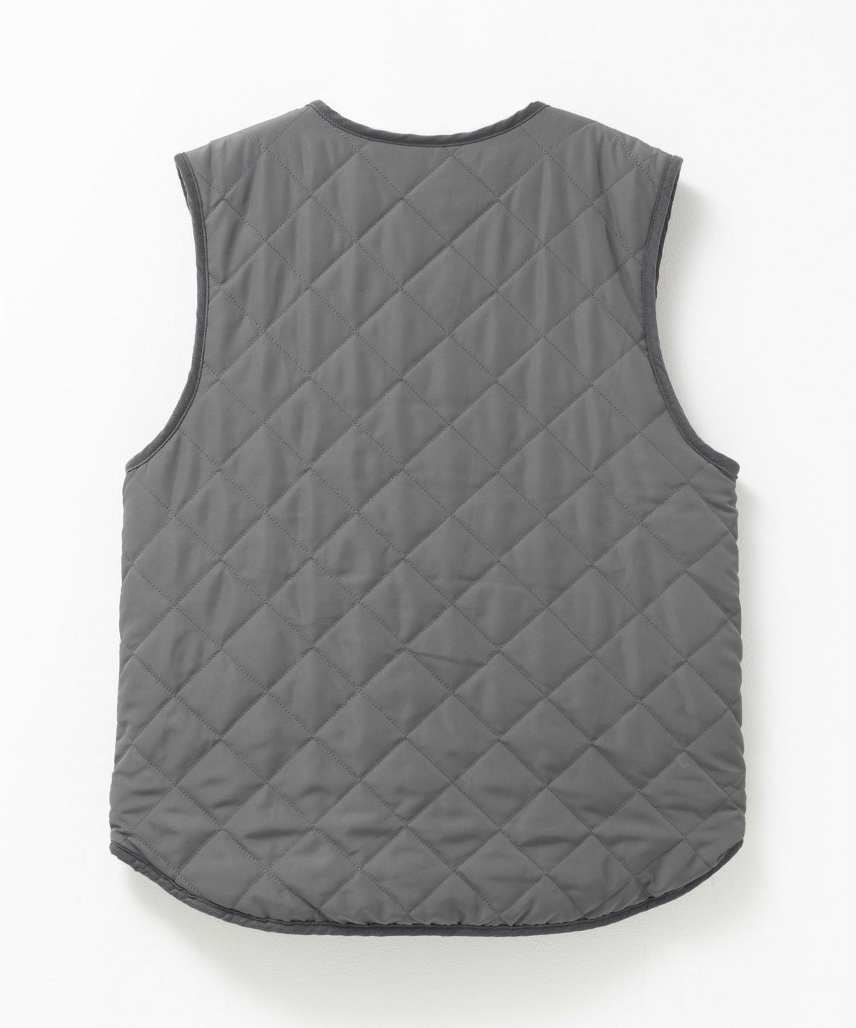 NAVY ボア×タフタリバーシブルベスト レディース