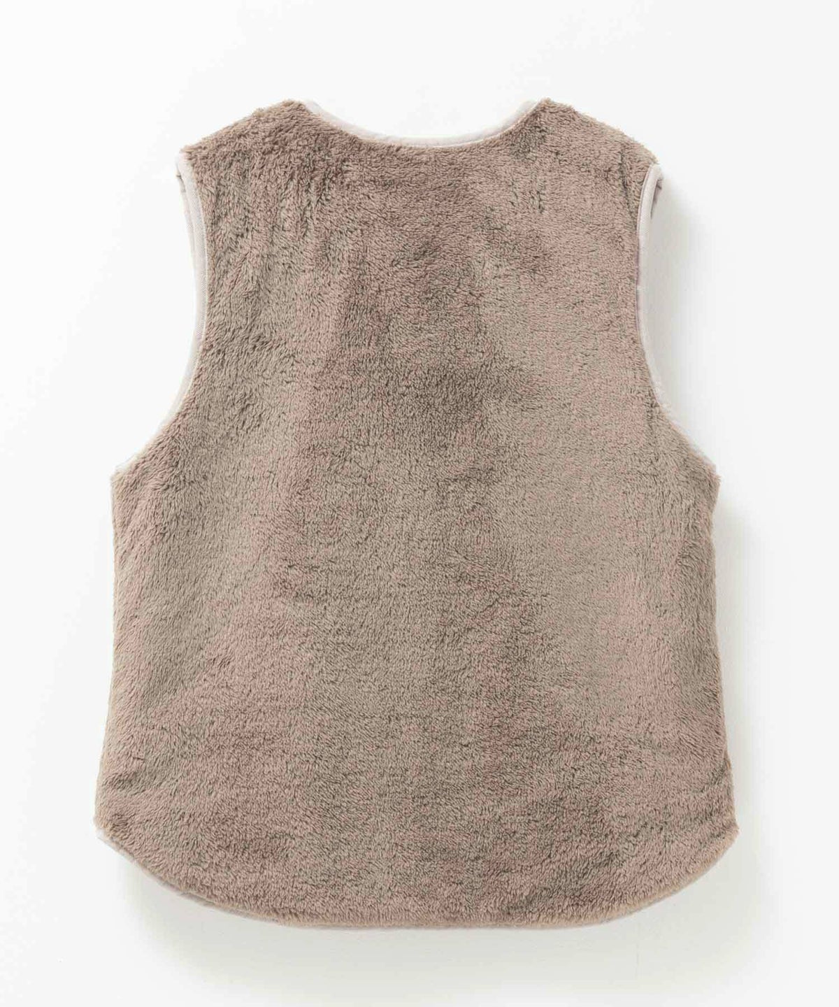 NAVY ボア×タフタリバーシブルベスト レディース