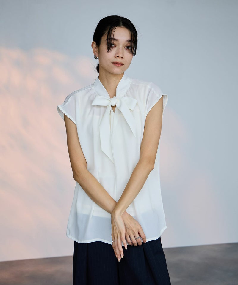 milli de l'air 2WAYフレンチボウタイブラウス レディース商品画像-3