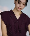 milli de l'air ラッフルフリルキーネックブラウス レディース商品サムネイル-9