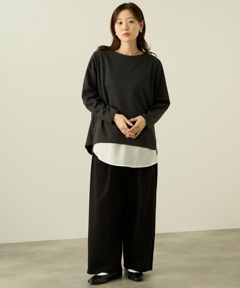 nAvy  ポンチ素材 裾ラウンドプルオーバー レディース メール便 対応商品商品画像-10