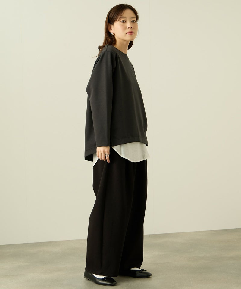 nAvy  ポンチ素材 裾ラウンドプルオーバー レディース メール便 対応商品商品画像-11