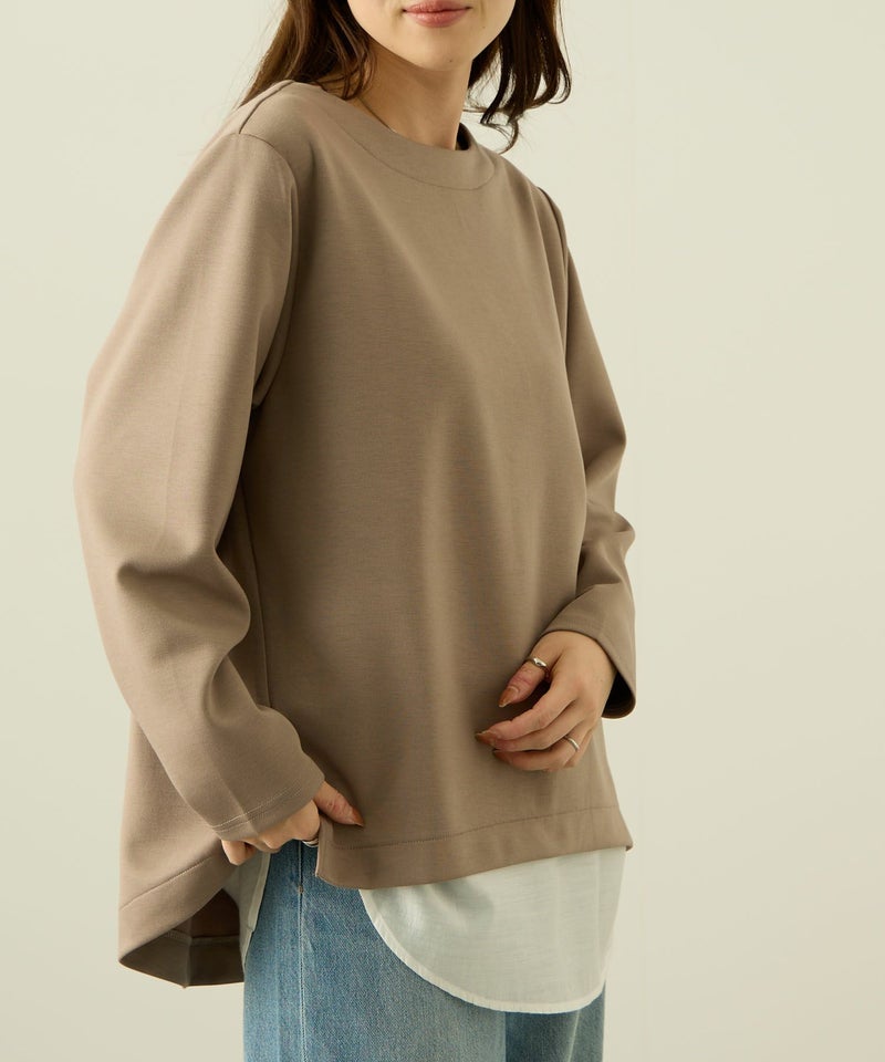 nAvy  ポンチ素材 裾ラウンドプルオーバー レディース メール便 対応商品商品画像-14