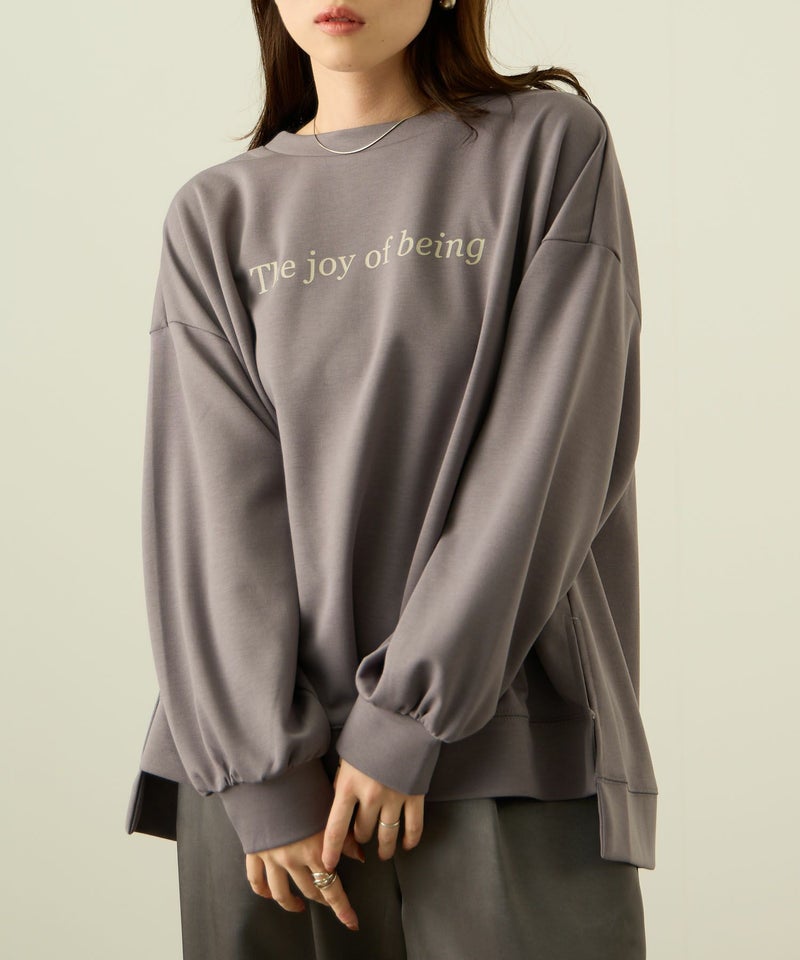 nAvy  ポンチ素材 ロゴプリントプルオーバー レディース商品画像-9