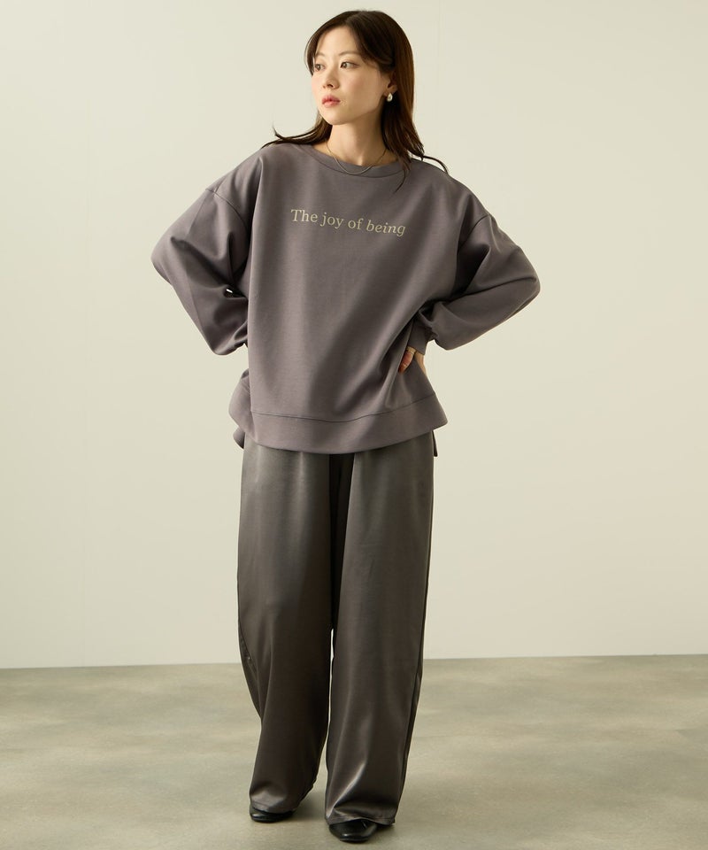 nAvy ポンチ素材 ロゴプリントプルオーバー レディース商品画像-11